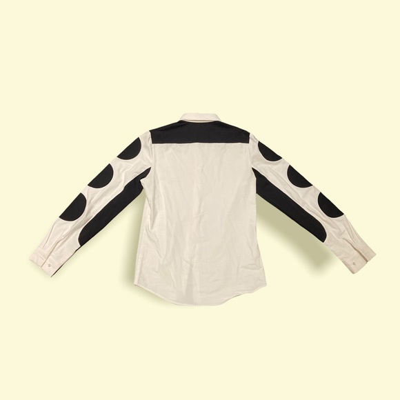 90s Pelle Pelle Vintage White / Black Button Up - Picture 2 of 4